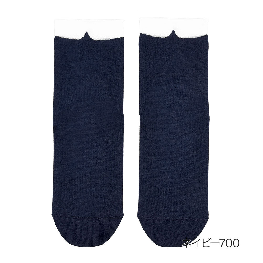 マッキントッシュ フィロソフィー MACKINTOSH PHILOSOPHY 福助 【マッキントッシュフィロソフィー】 靴下 無地 クレリックカラー クルー丈 (3307-000)婦人 女性 レディース フクスケ fukuske ふくすけ （ネイビー700） ネイビー700