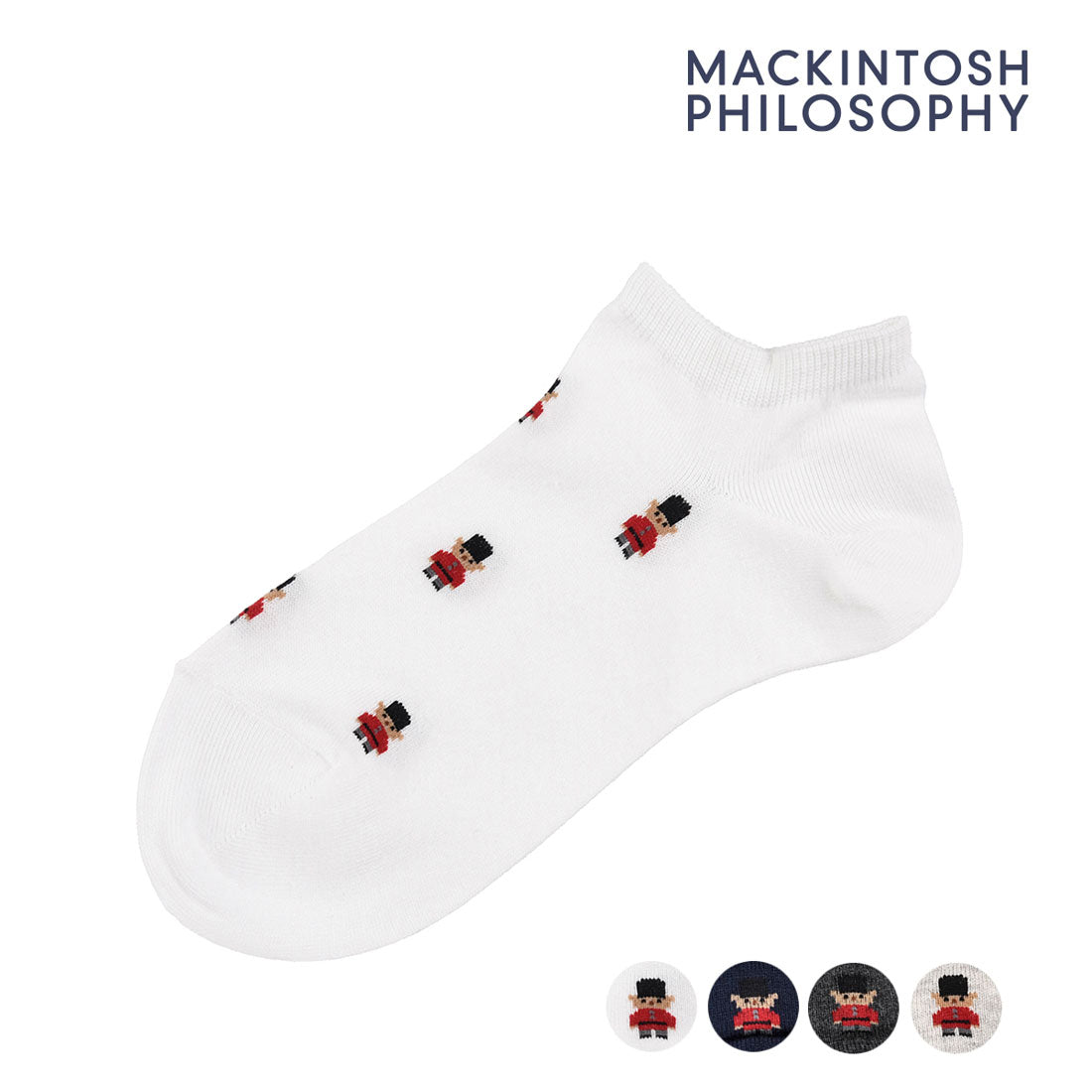 マッキントッシュ フィロソフィー MACKINTOSH PHILOSOPHY 福助 【マッキントッシュフィロソフィー】 靴下 バッキンガムベア総柄 スニーカー丈 婦人 女性 レディース フクスケ fukuske ふくすけ