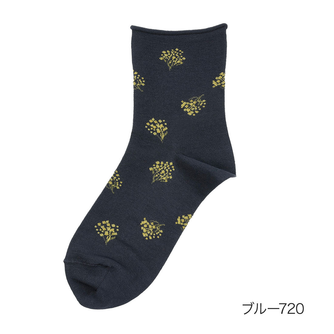 MACKINTOSH PHILOSOPHY Fukuske 【MACKINTOSH PHILOSOPHY】 Socks Mimosa Pattern Crew Length Women's Ladies Fukuske fukuske ふくすけ