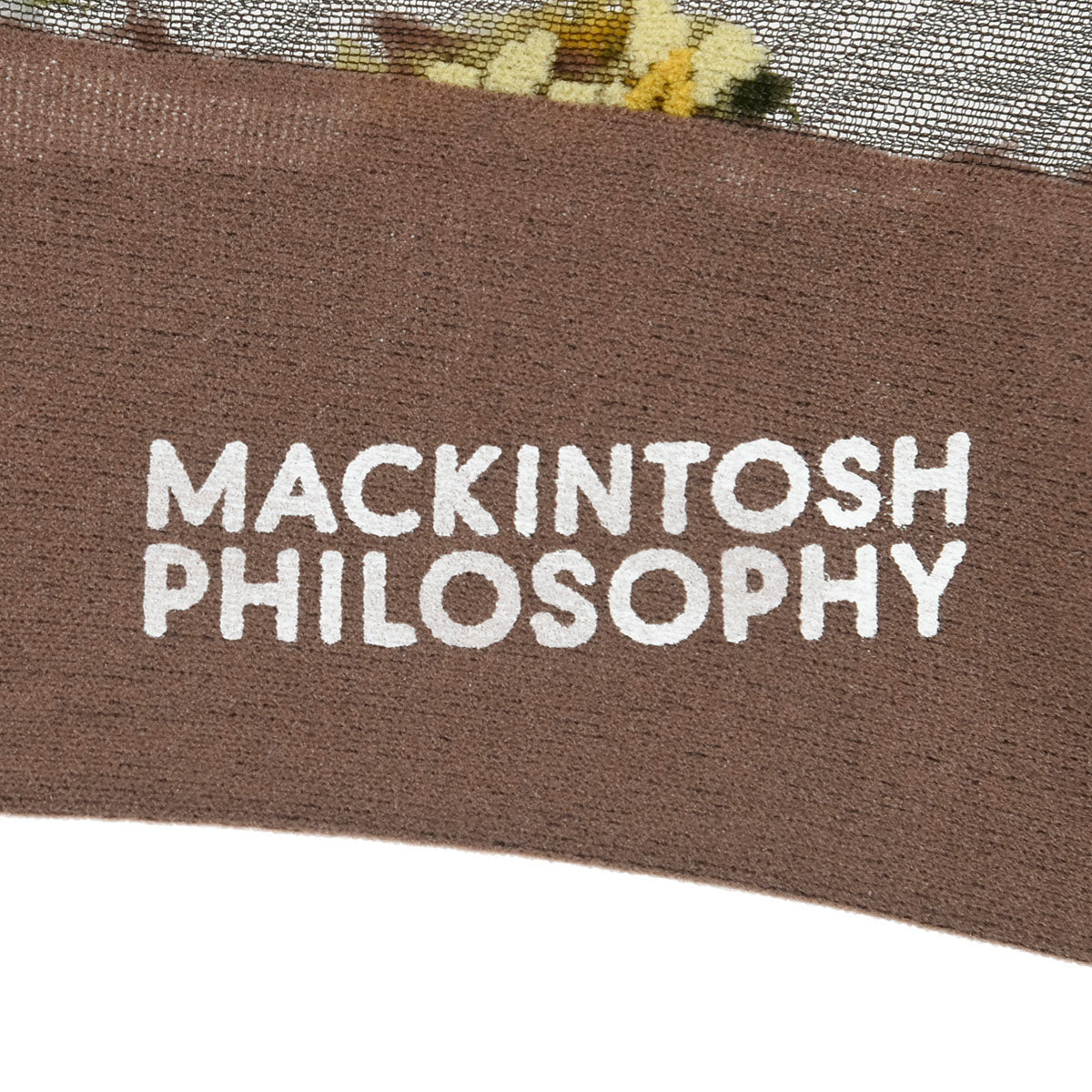 マッキントッシュ フィロソフィー MACKINTOSH PHILOSOPHY 福助 【マッキントッシュフィロソフィー】 靴下 シアー 花柄 クルー丈 (3107-205)婦人 女性 レディース フクスケ fukuske ふくすけ （ブラウン220） ブラウン220