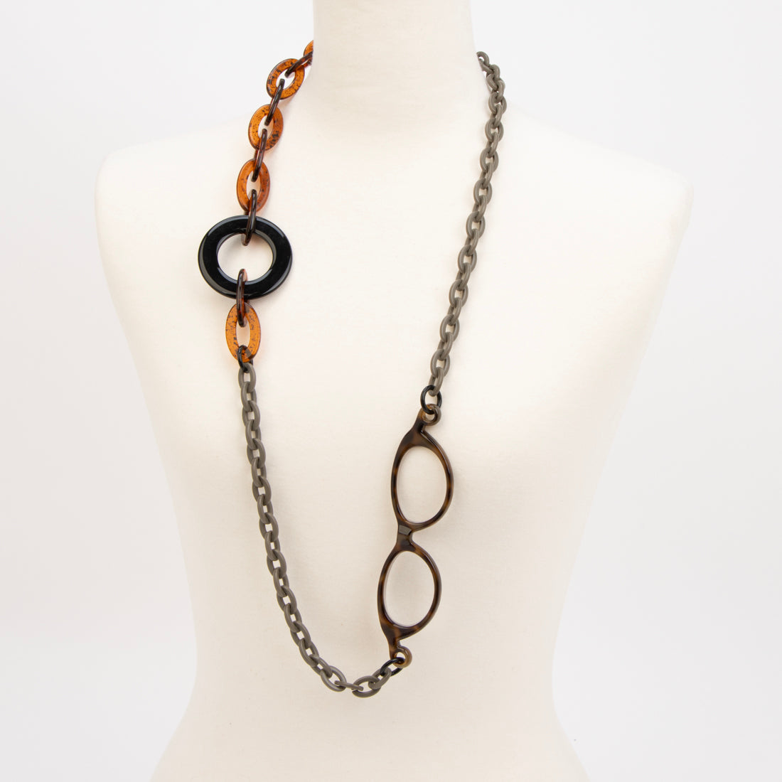 マベル mabel ルーペ グラスチェーン ネックレス （BROWN） BROWN
