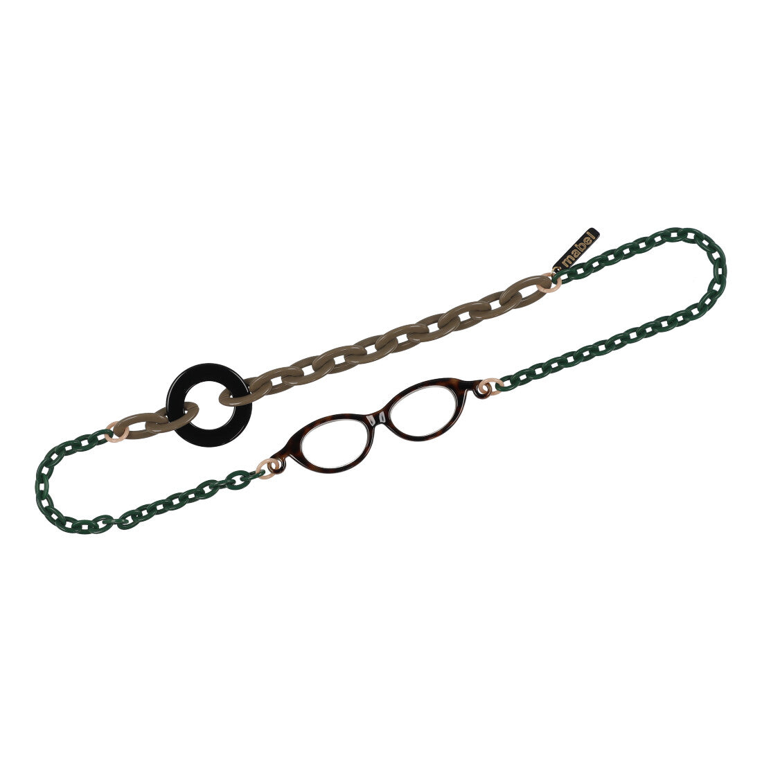 マベル mabel ルーペ グラスチェーン ネックレス （GREY GREEN） GREY GREEN