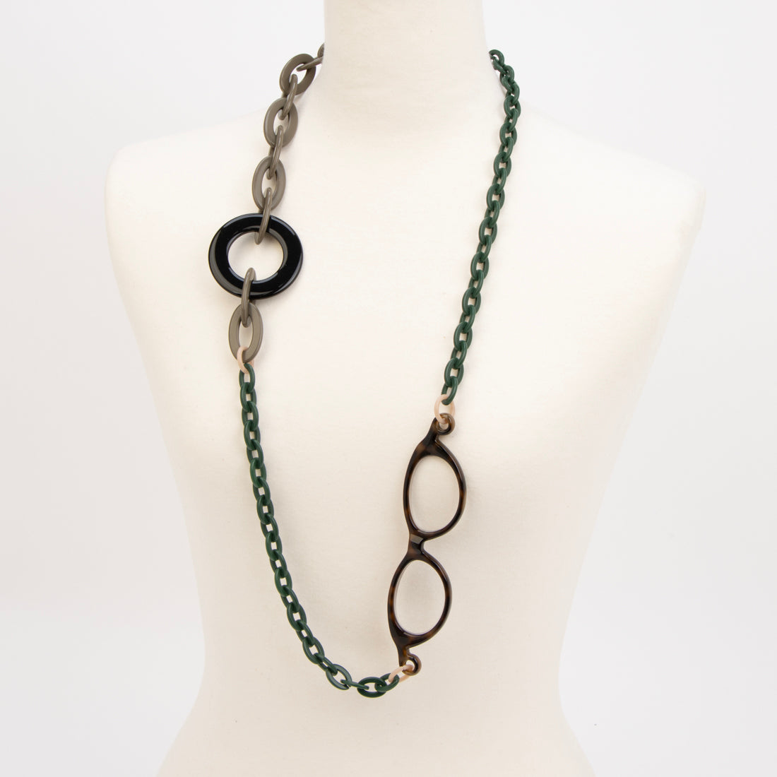 マベル mabel ルーペ グラスチェーン ネックレス （GREY GREEN） GREY GREEN
