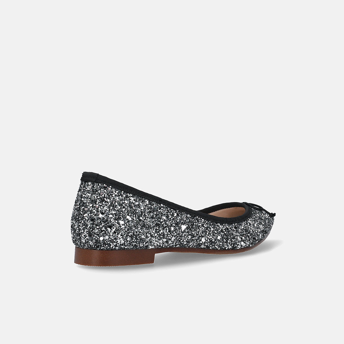 マミアン mamian ポインテッドトゥグリッターバレエシューズ／m17048 （ブラックグリッター） ブラックグリッター