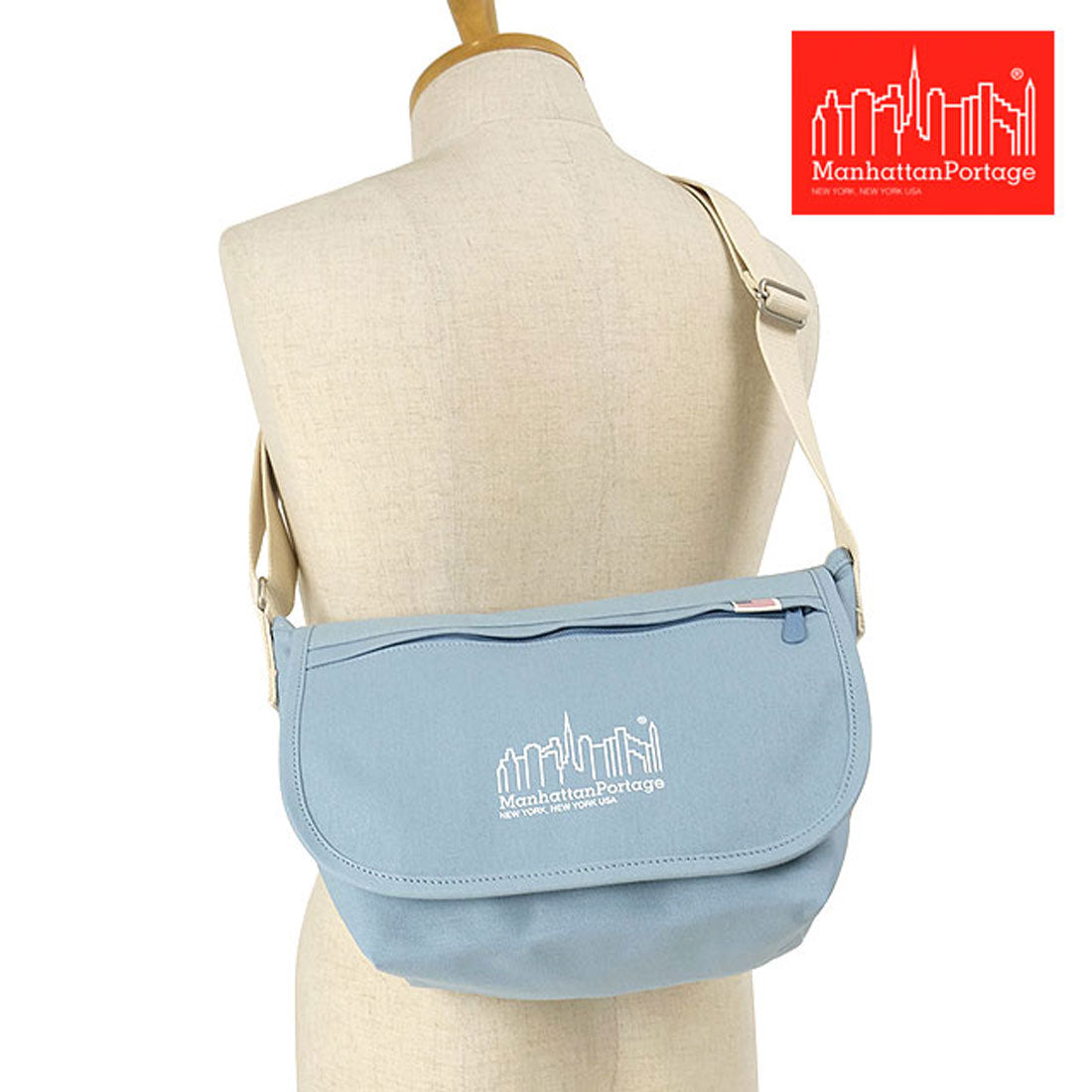マンハッタンポーテージ Manhattan Portage Casual Messenger Bag JR CanvasLite24 Blue [MP1605JRFZPCVL24],Blue