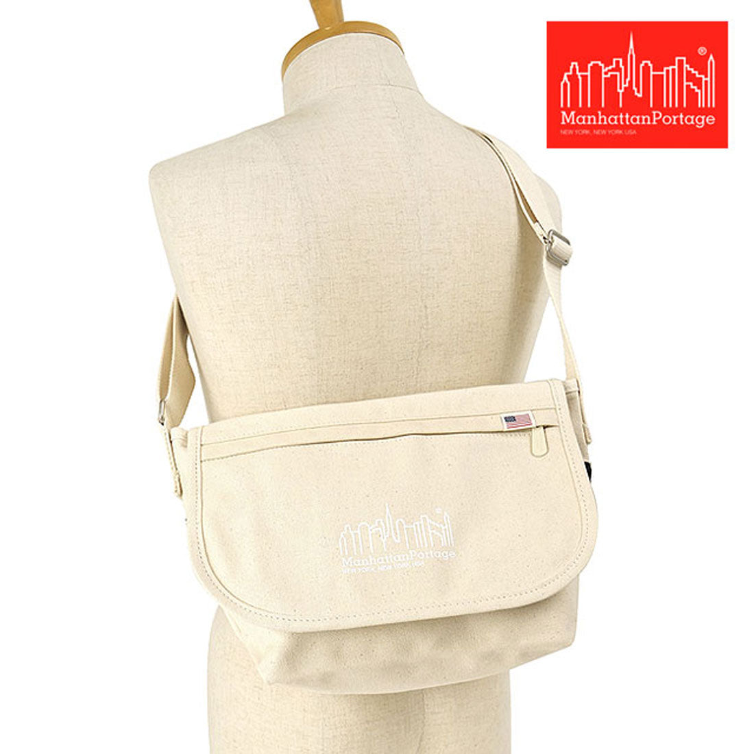 マンハッタンポーテージ Manhattan Portage Casual Messenger Bag JR CanvasLite24 Blue [MP1605JRFZPCVL24],Natural