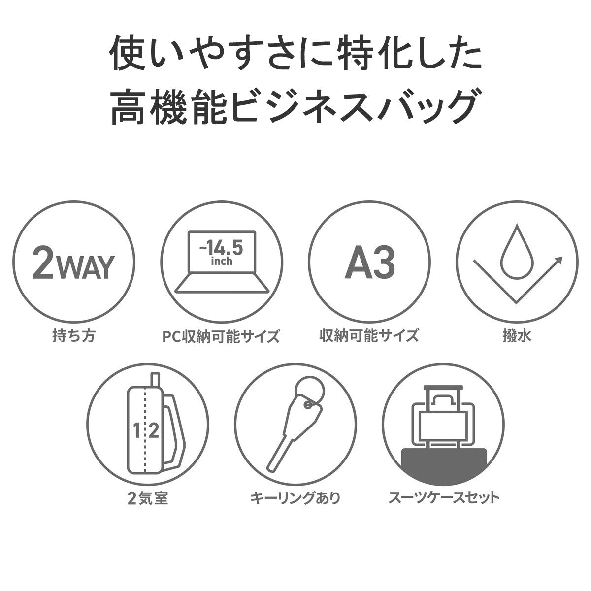 マンハッタンパッセージ MANHATTAN PASSAGE ブリーフケース メンズ ナイロン ブランド ビジネスバッグ カバン 2WAY 2層 肩掛け 斜めがけ 軽量 大容量 22L 撥水 A3 PC 14.5インチ 通勤 営業 プラス2 3290 （ブラック） ブラック
