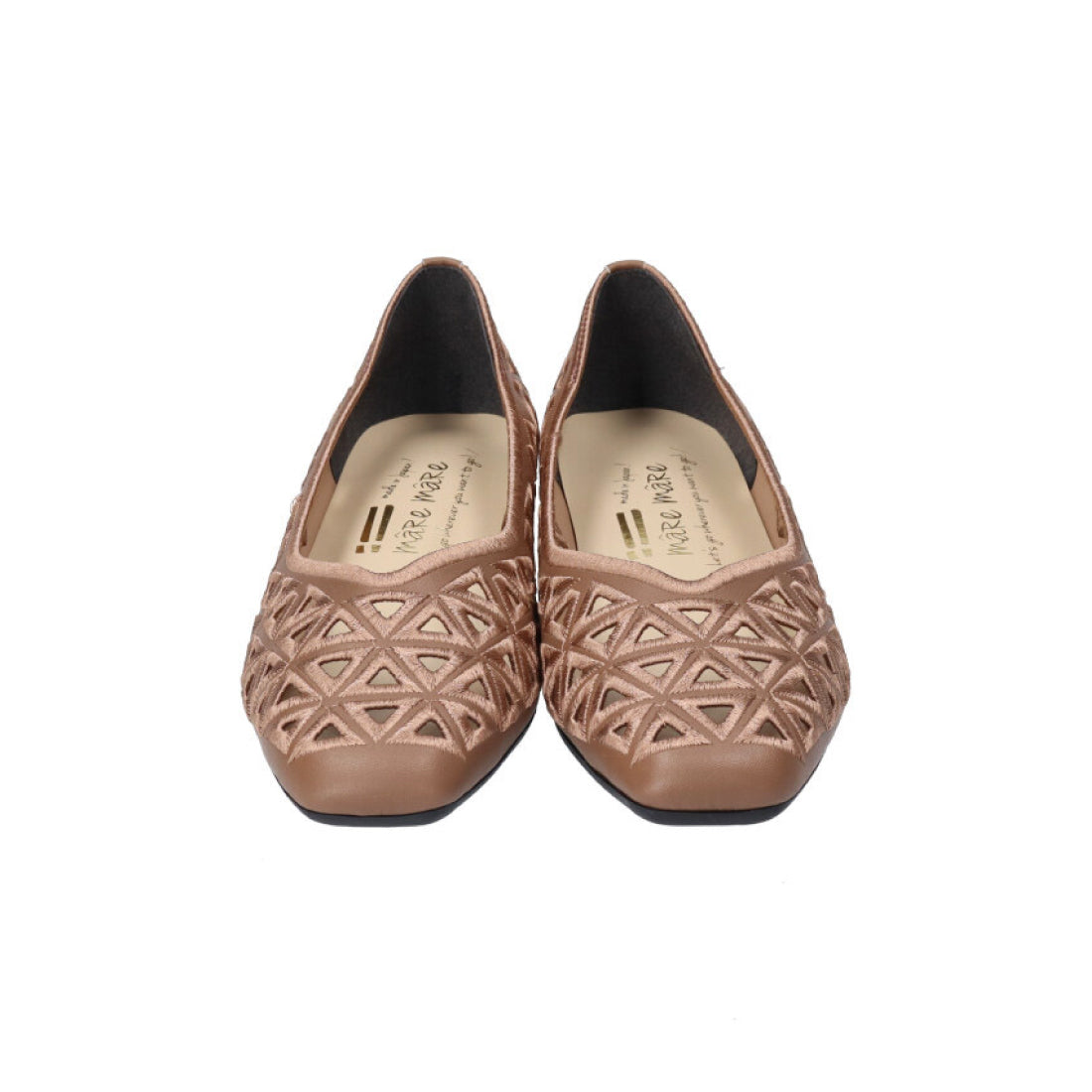 マーレマーレ maRe maRe さんかく刺しゅうフラットシューズSE261606 （OAK） OAK