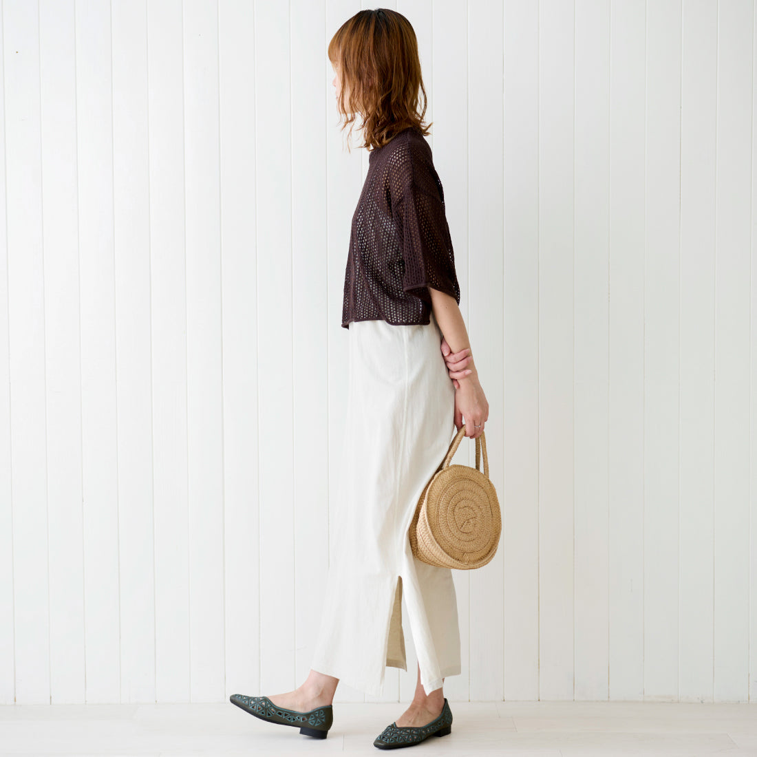 マーレマーレ maRe maRe さんかく刺しゅうフラットシューズSE261606 （OAK） OAK