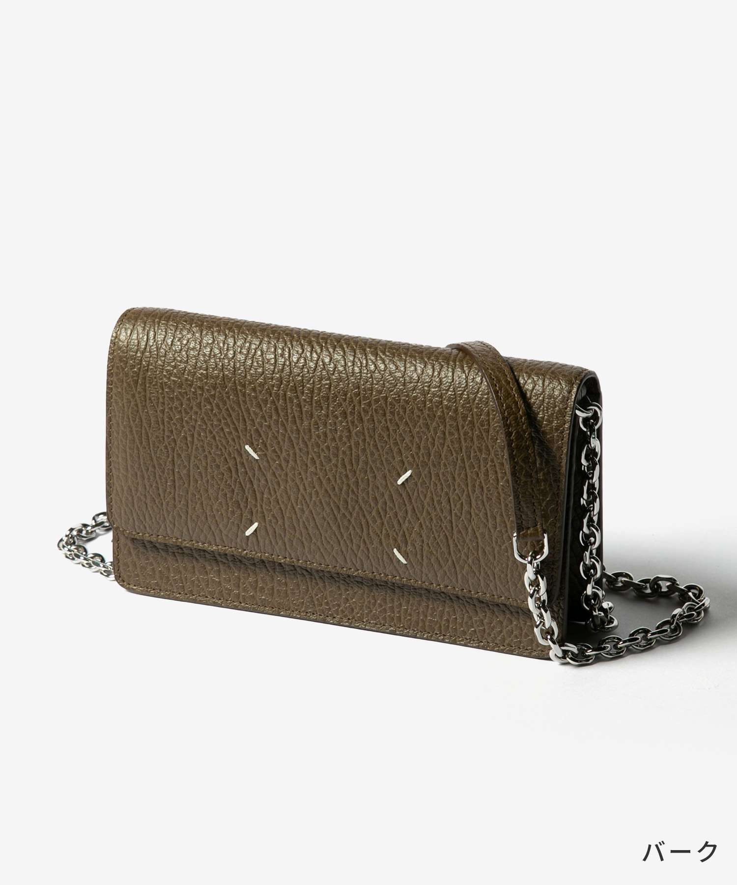 メゾン マルジェラ MAISON MARGIELA メゾン マルジェラ MAISON MARGIELA SA3UI0008 P4455 長財布 レディース 財布 チェーンウォレット レザー ポシェット ロゴ 4ステッチ （バーク） バーク