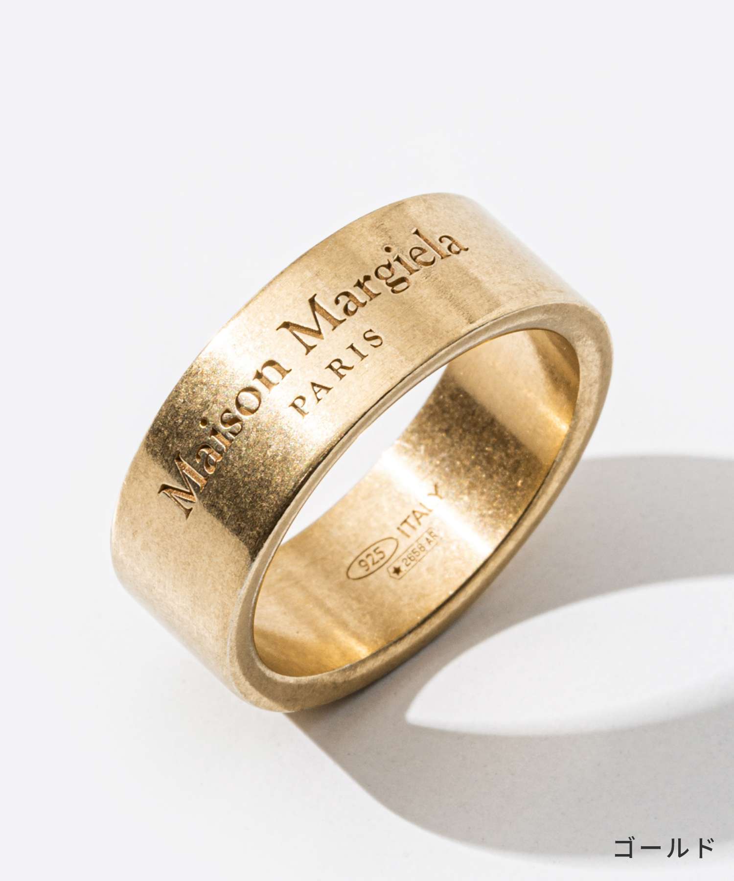 メゾン マルジェラ MAISON MARGIELA SM1UQ0082 SV0158 リング RING メンズ レディース アクセサリー ロゴ ラージ 指輪 シルバー925 （ゴールド） ゴールド