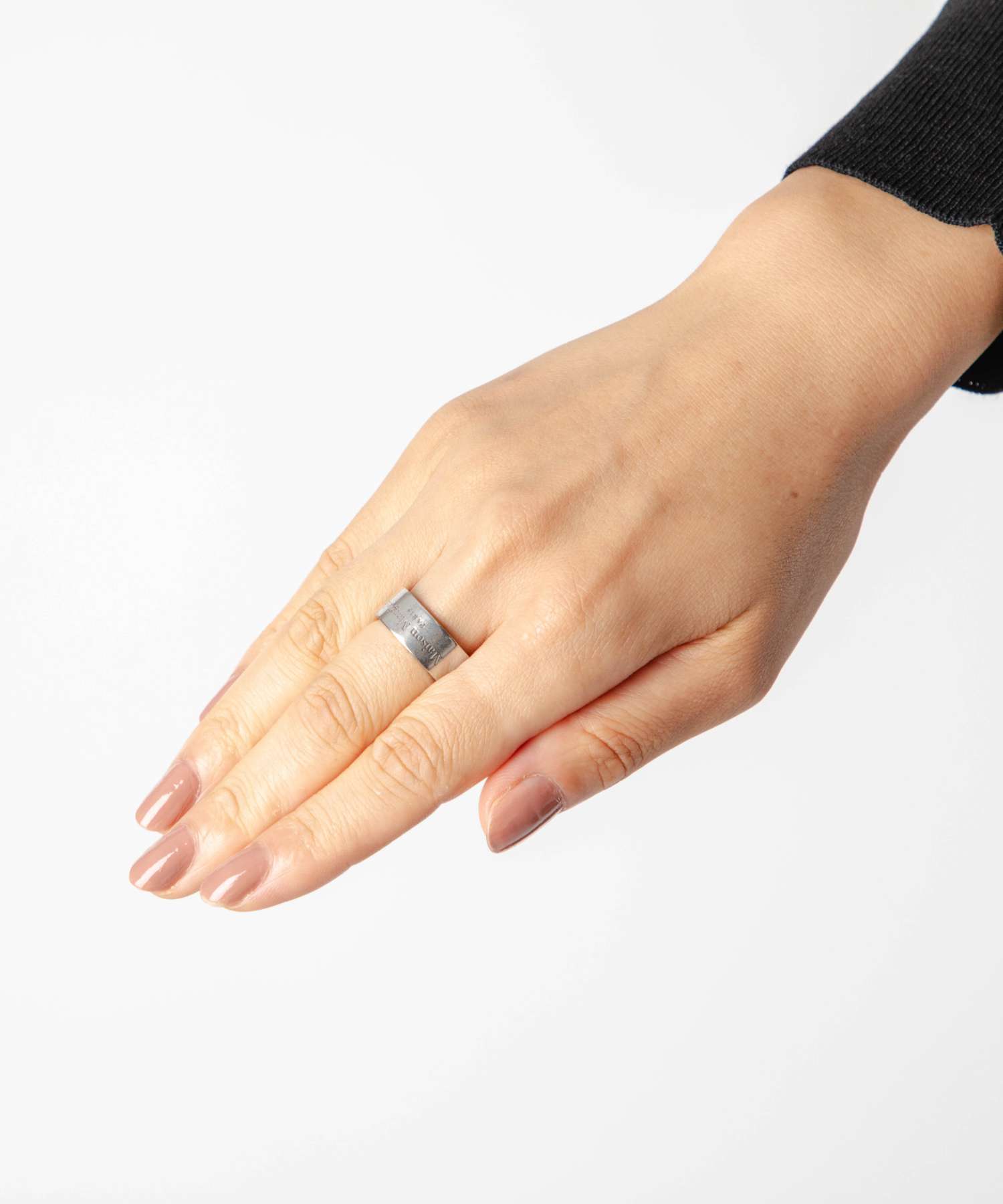 メゾン マルジェラ MAISON MARGIELA SM1UQ0082 SV0158 リング RING メンズ レディース アクセサリー ロゴ ラージ 指輪 シルバー925 （ゴールド） ゴールド