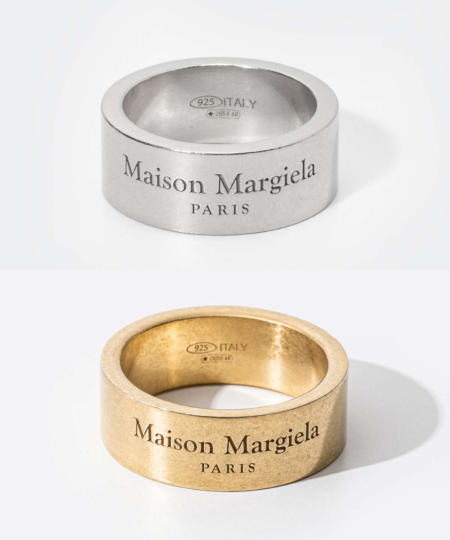 メゾン マルジェラ MAISON MARGIELA SM1UQ0082 SV0158 リング RING メンズ レディース アクセサリー ロゴ ラージ 指輪 シルバー925 （ゴールド） ゴールド
