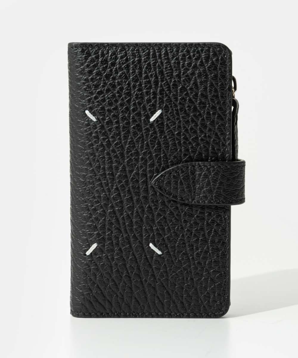 メゾン マルジェラ MAISON MARGIELA メゾン マルジェラ MAISON MARGIELA Small Leather Goods Four stitches zip wallet 4ステッチ SA1VX0019 P4455 （BLACK/ブラック） BLACK/ブラック