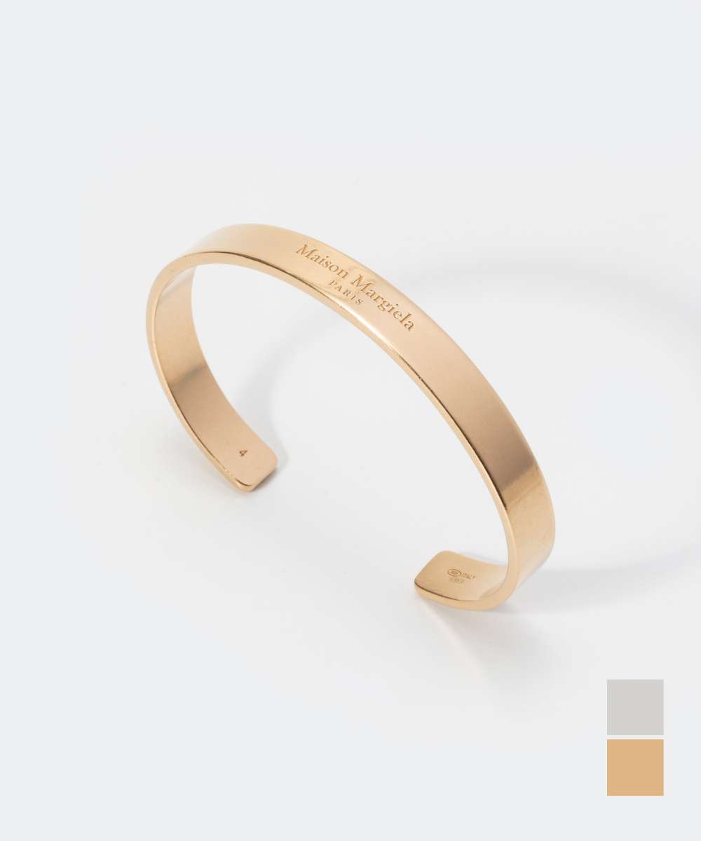 メゾン マルジェラ MAISON MARGIELA SM1UY0066 SV0158 ロゴ カフ ブレスレット メンズ レディース アクセサリー ロゴ カーフ