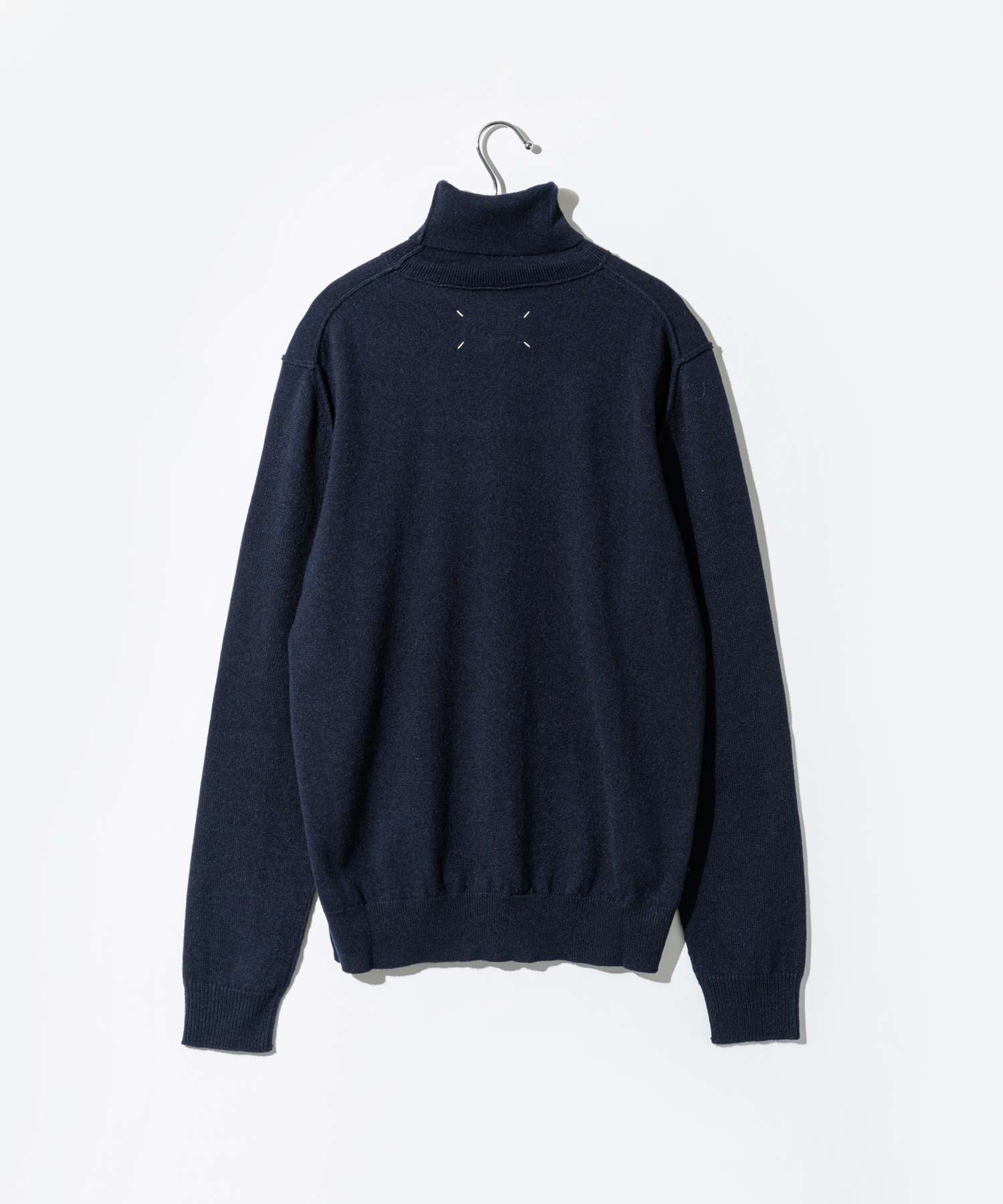 メゾン マルジェラ MAISON MARGIELA SI1HA0010 S17783 ニット PULLOVER メンズ トップス 長袖 ハイネック カシミア セーター ロングスリーブ タートルネック （ネイビー） ネイビー