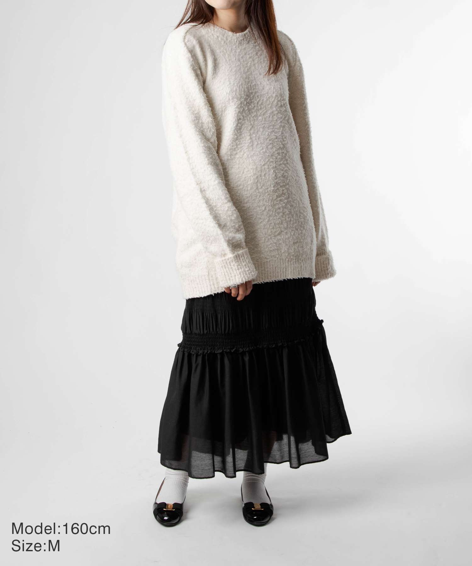 MAISON MARGIELA SI0GP0001 S17664 Knit SWEATER Women's long sleeve oversized pile sweater crew neck