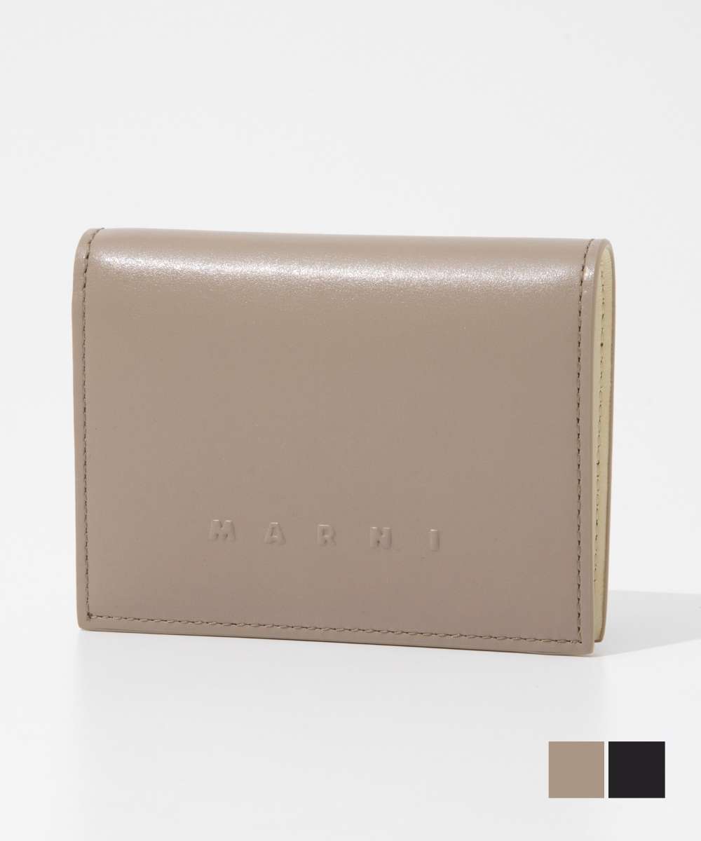 マルニ MARNI PFMI0098Q0 P5298 二つ折り財布 BIFOLD メンズ ビルフォード レザー ミニ財布 コンパクト