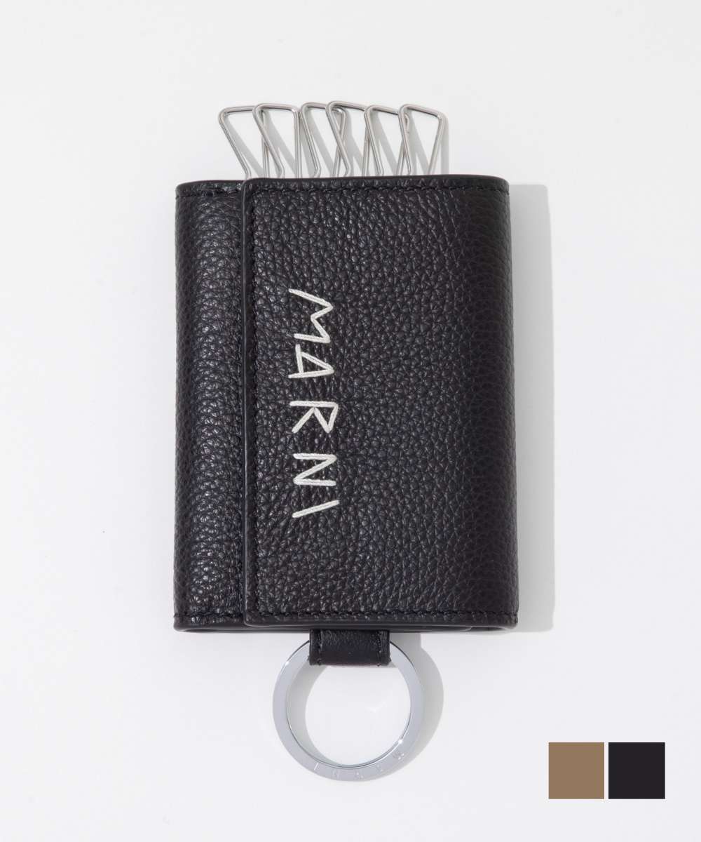 マルニ MARNI PCMI0017U2 P6533 キーケース KEY HOLDER メンズ レザー 6連 キーホルダー キーリング コンパクト スマートキー