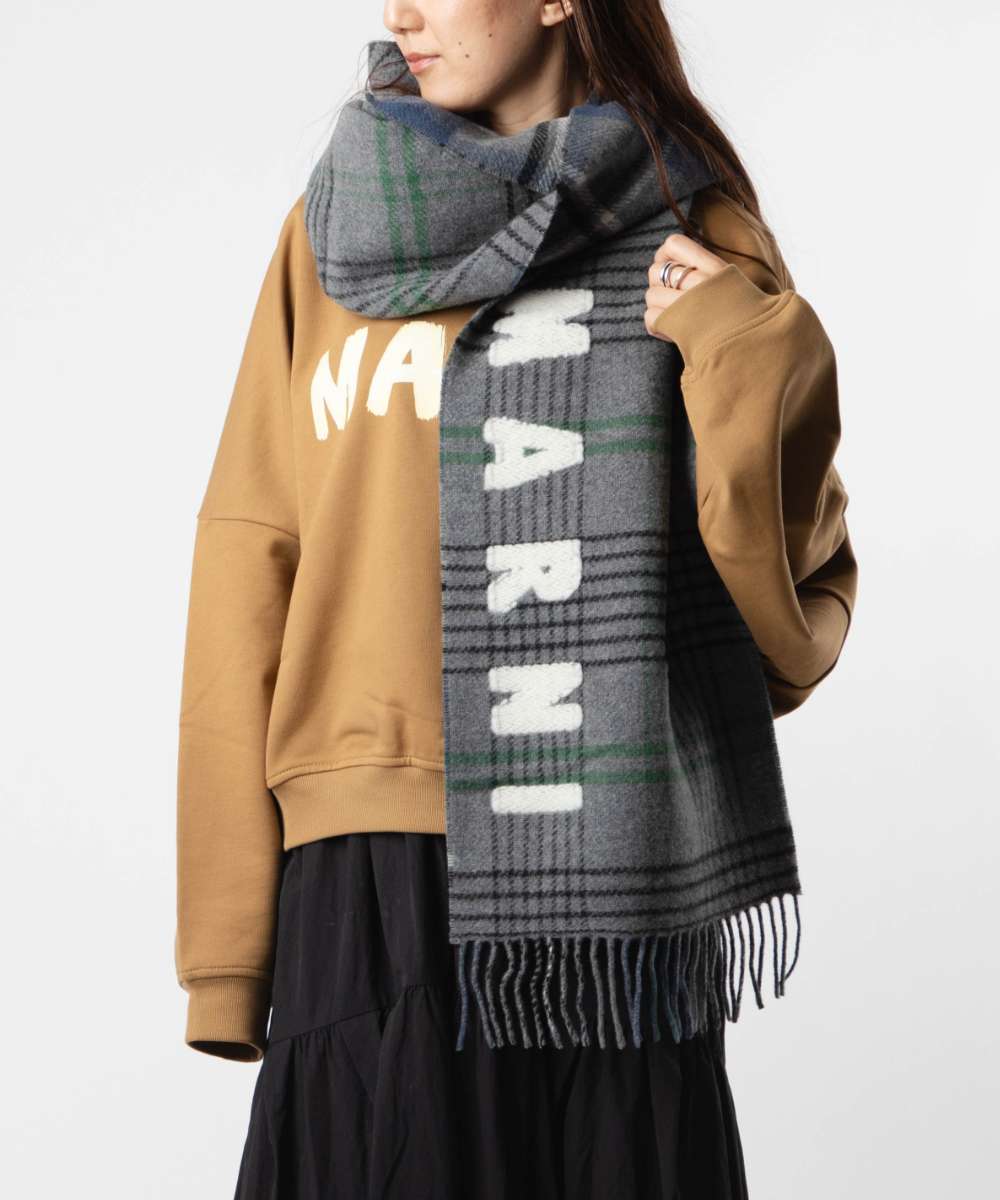 マルニ MARNI SCMC0119Y0 UAW035 マフラー SCARF レディース スカーフ ウール ストール フリンジ,ソジウム