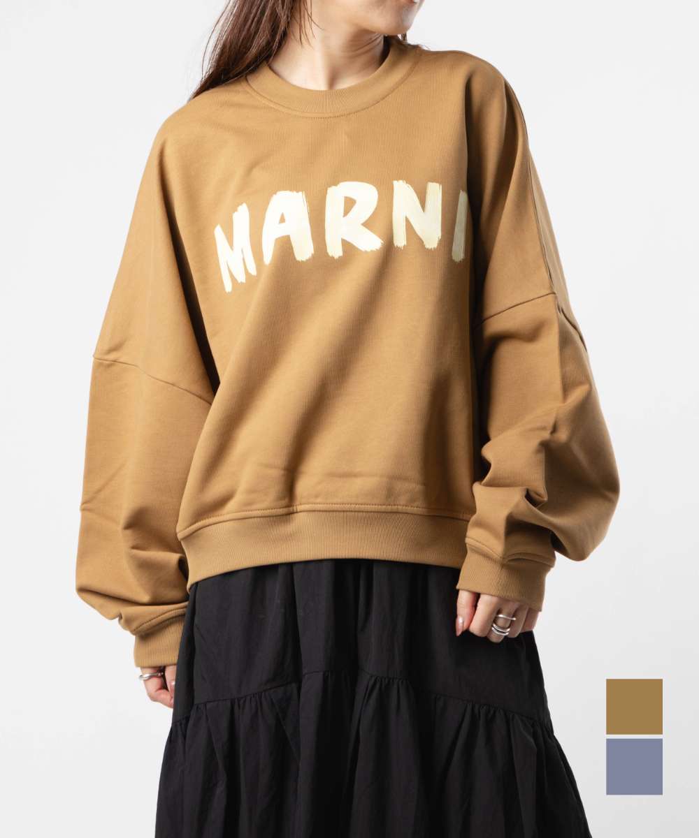 マルニ MARNI FLJE0185P2 USCU88 スウェット SWEATSHIRT レディース トレーナー 長袖 クルーネック ドロップショルダー