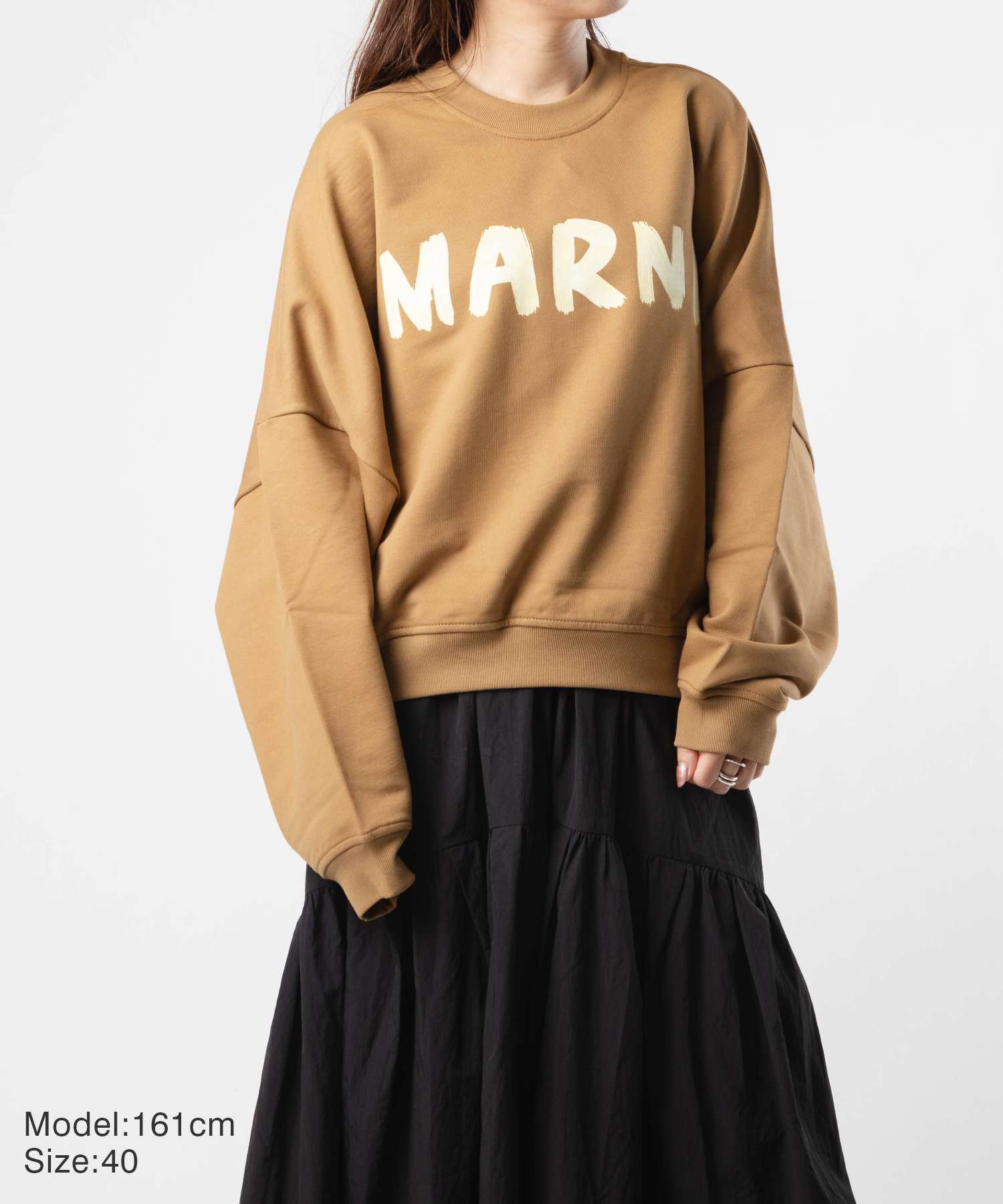 マルニ MARNI FLJE0185P2 USCU88 スウェット SWEATSHIRT レディース トレーナー 長袖 クルーネック ドロップショルダー