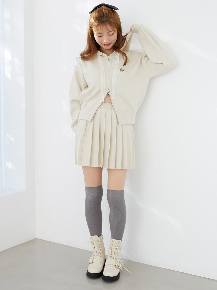 マジェスティックレゴン MAJESTIC LEGON パールバックルレースアップブーツ （ホワイト） ホワイト