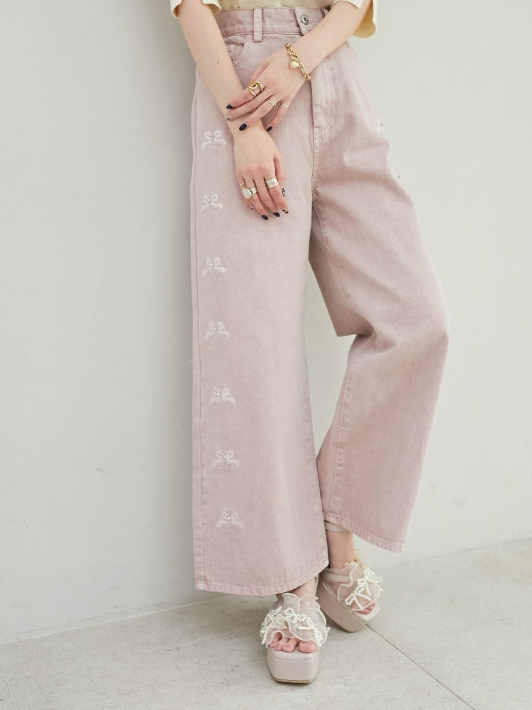 マジェスティックレゴン MAJESTIC LEGON パールリボンフリルボリュームサンダル （ブラック） ブラック