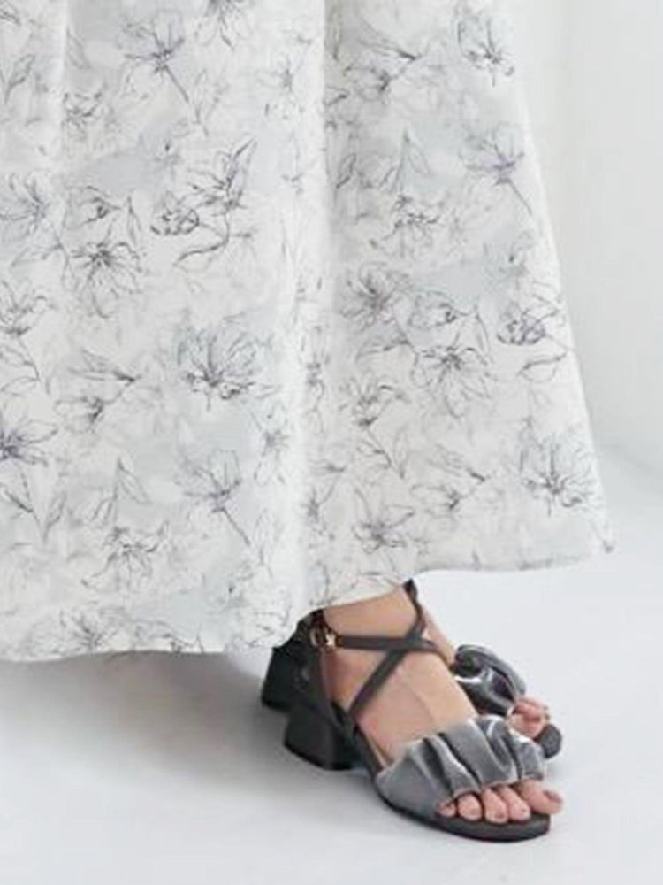 マジェスティックレゴン MAJESTIC LEGON シアーギャザーサンダル （ベージュ） ベージュ
