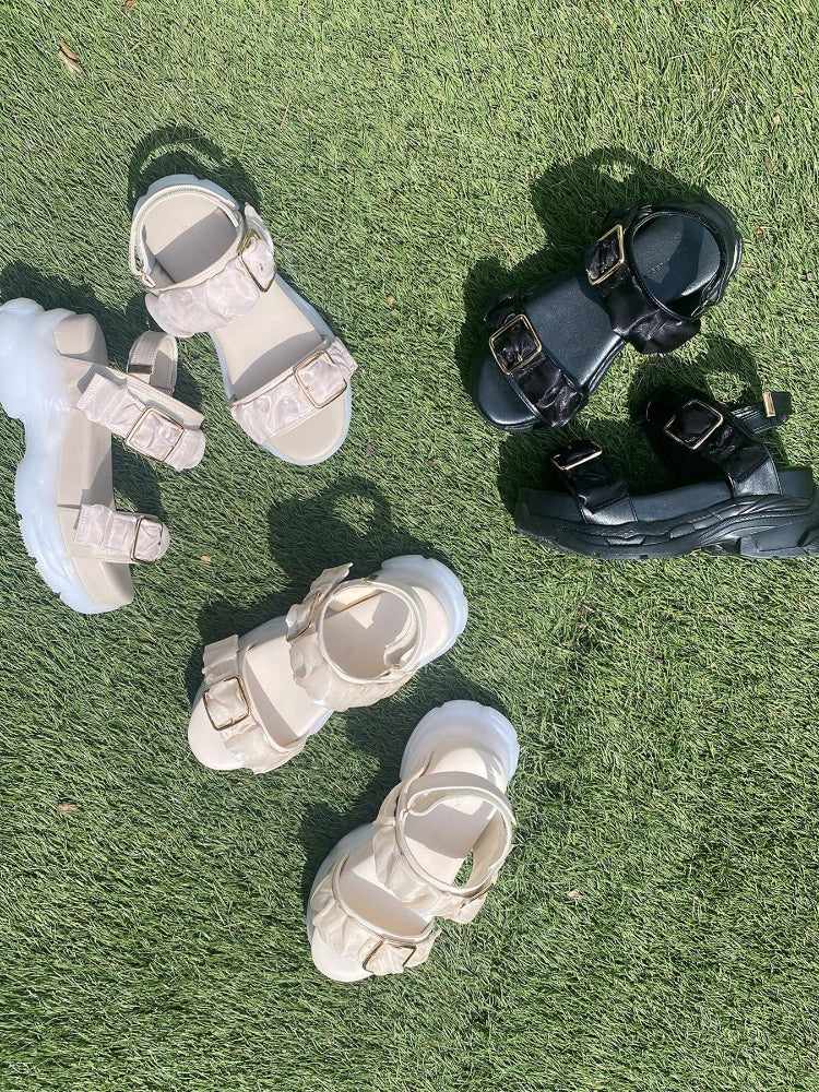 マジェスティックレゴン MAJESTIC LEGON ミルキーソールギャザースポサン （ブラック） ブラック