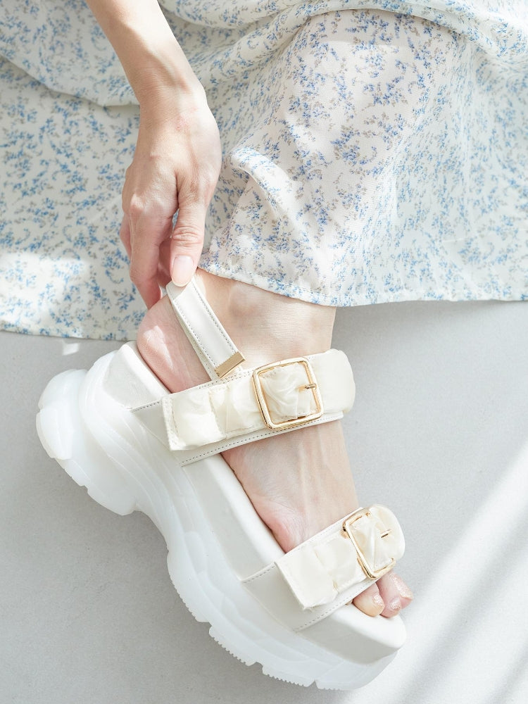 マジェスティックレゴン MAJESTIC LEGON ミルキーソールギャザースポサン （ブラック） ブラック