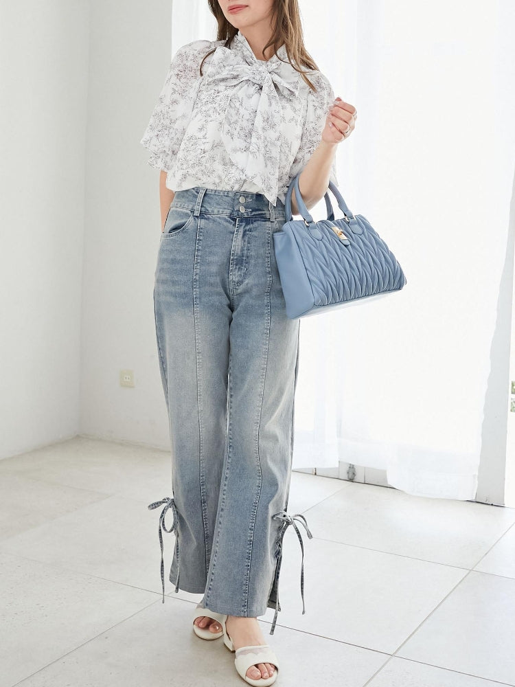 マジェスティックレゴン MAJESTIC LEGON スカラップローヒールサンダル （ネイビー） ネイビー