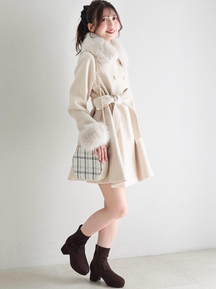 マジェスティックレゴン MAJESTIC LEGON フカフカヒールストレッチブーツ （ブラック） ブラック