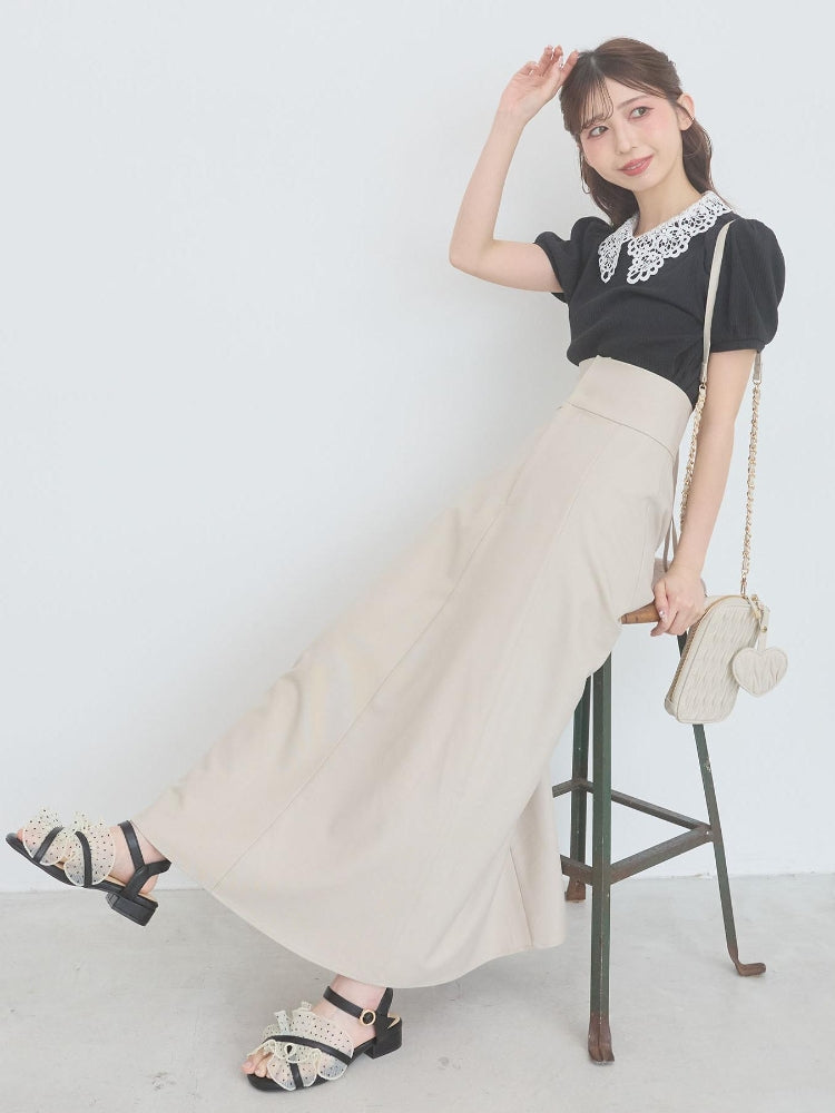 マジェスティックレゴン MAJESTIC LEGON シアーフリルサンダル （ブラック） ブラック