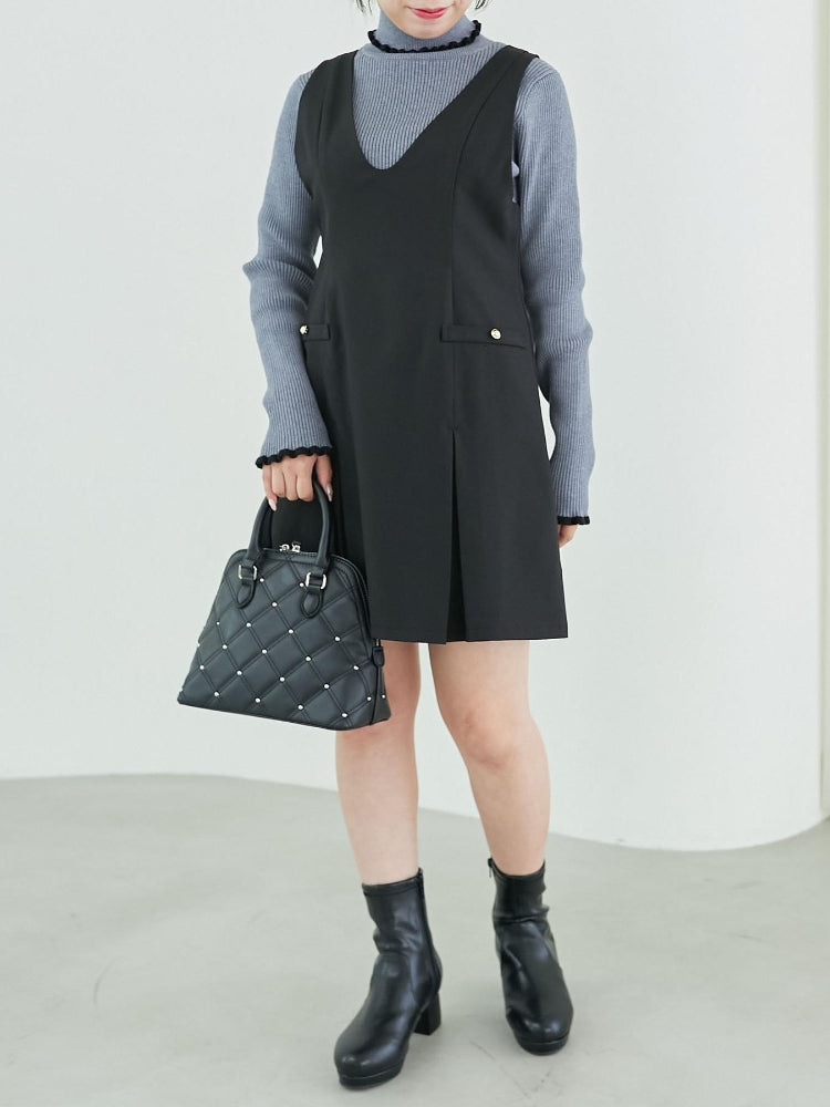 MAJESTIC LEGON 前後2wayミニジャンスカ（ブラック） ブラック