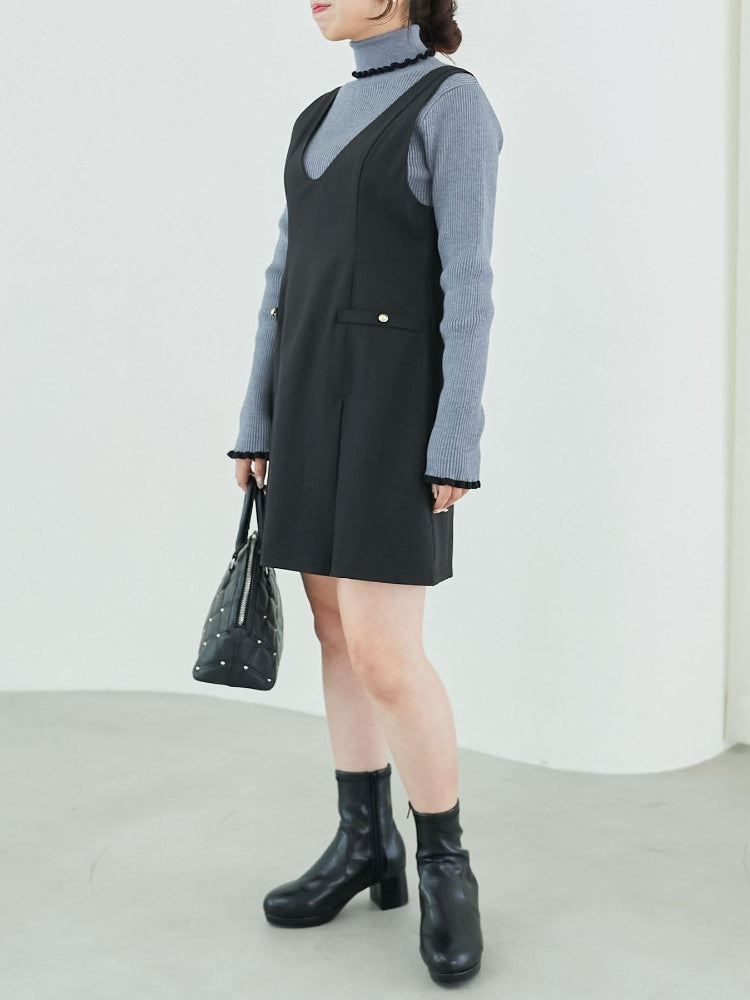 MAJESTIC LEGON 前後2wayミニジャンスカ（ブラック） ブラック