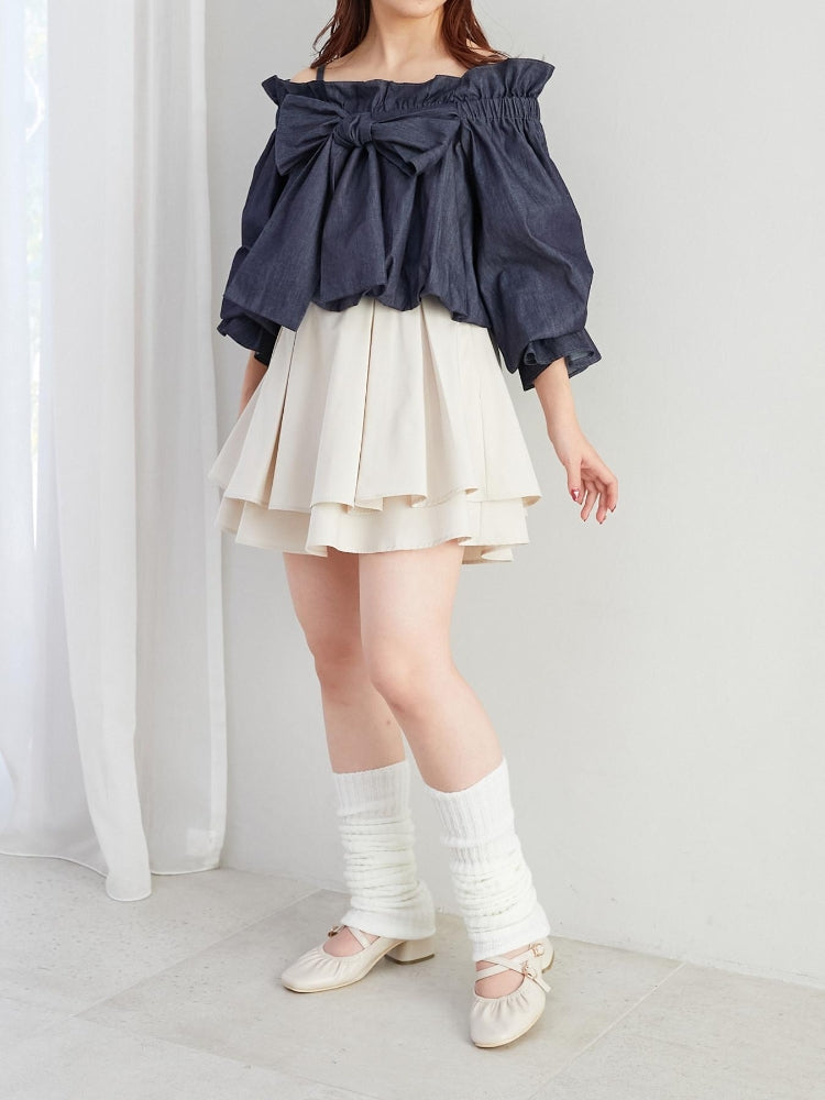 マジェスティックレゴン MAJESTIC LEGON レディギャザーストラップパンプス （ホワイト） ホワイト
