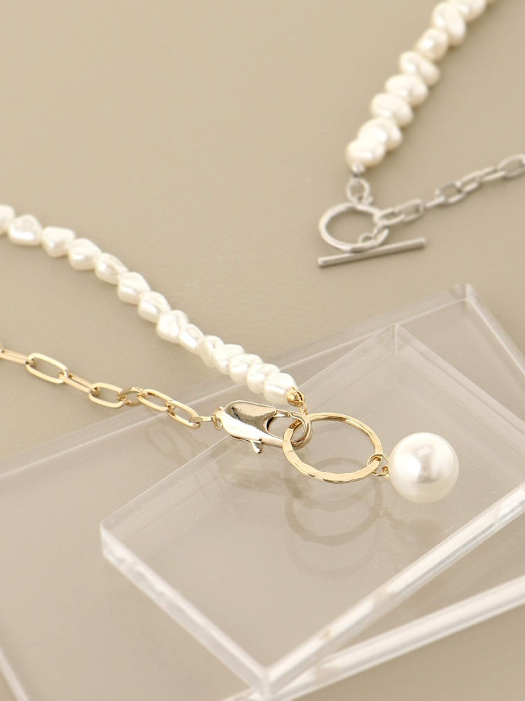 MAJESTIC LEGON 珍珠×鏈條項鍊