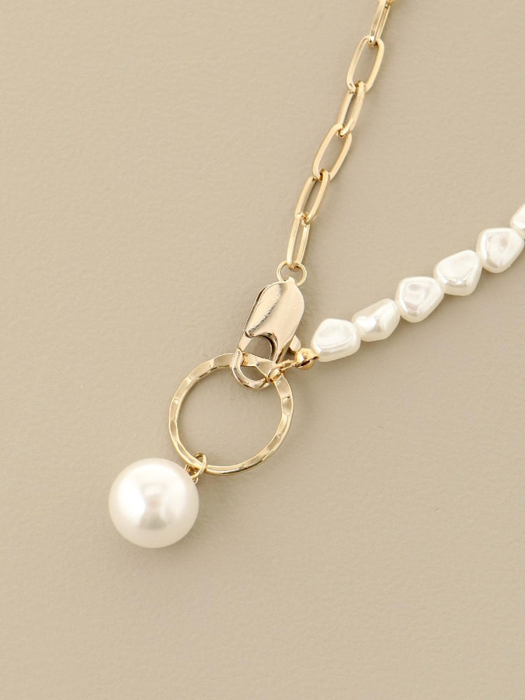 MAJESTIC LEGON 珍珠×鏈條項鍊
