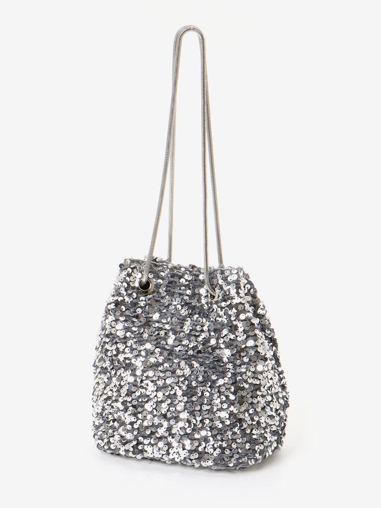 マジェスティックレゴン MAJESTIC LEGON スパンコール2wayバッグ （シルバー） シルバー