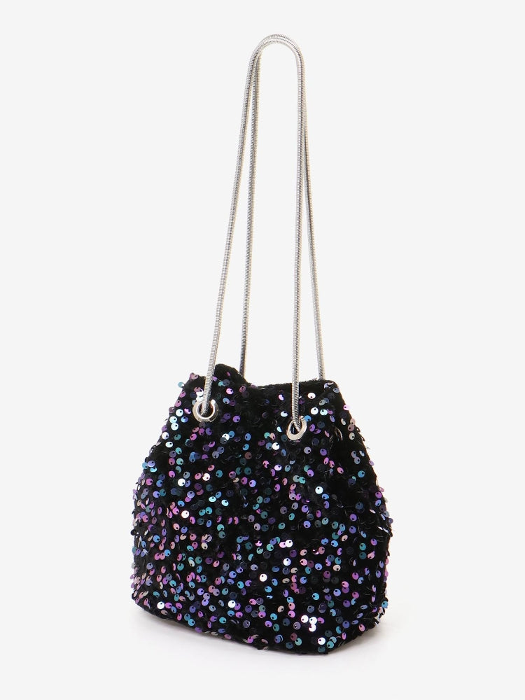 マジェスティックレゴン MAJESTIC LEGON スパンコール2wayバッグ （シルバー） シルバー