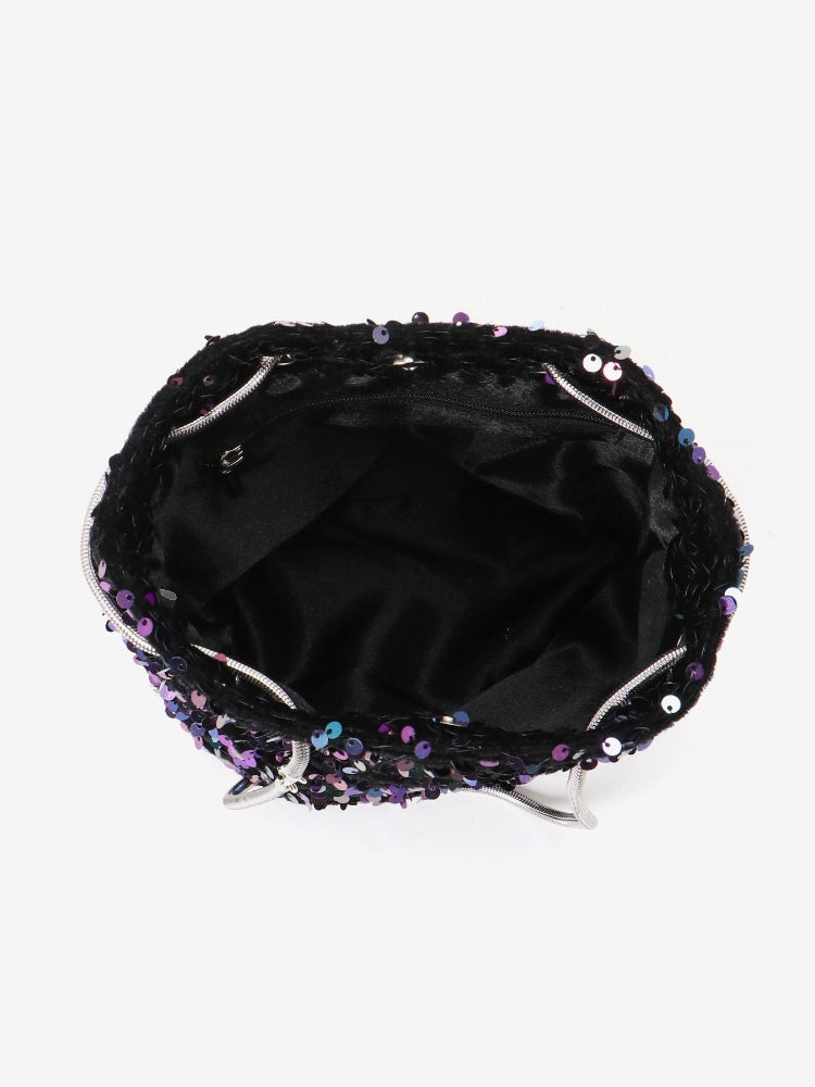 マジェスティックレゴン MAJESTIC LEGON スパンコール2wayバッグ （シルバー） シルバー