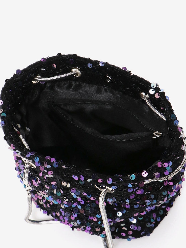 マジェスティックレゴン MAJESTIC LEGON スパンコール2wayバッグ （シルバー） シルバー