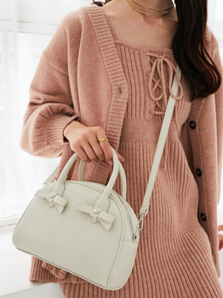 マジェスティックレゴン MAJESTIC LEGON ハートリボンミニボストン （レッド） レッド