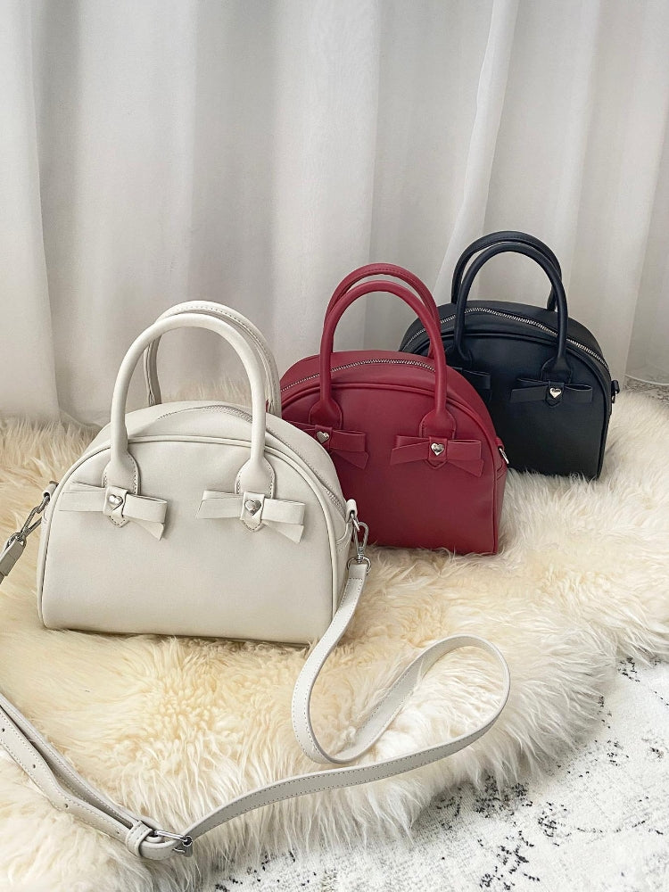 マジェスティックレゴン MAJESTIC LEGON ハートリボンミニボストン （レッド） レッド