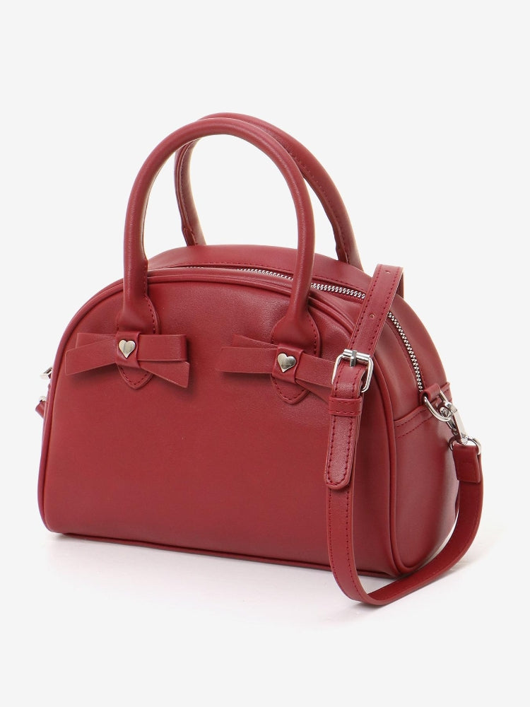 マジェスティックレゴン MAJESTIC LEGON ハートリボンミニボストン （レッド） レッド