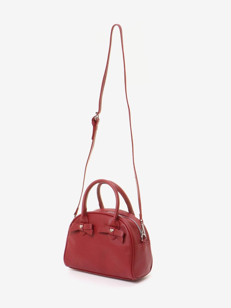 マジェスティックレゴン MAJESTIC LEGON ハートリボンミニボストン （レッド） レッド