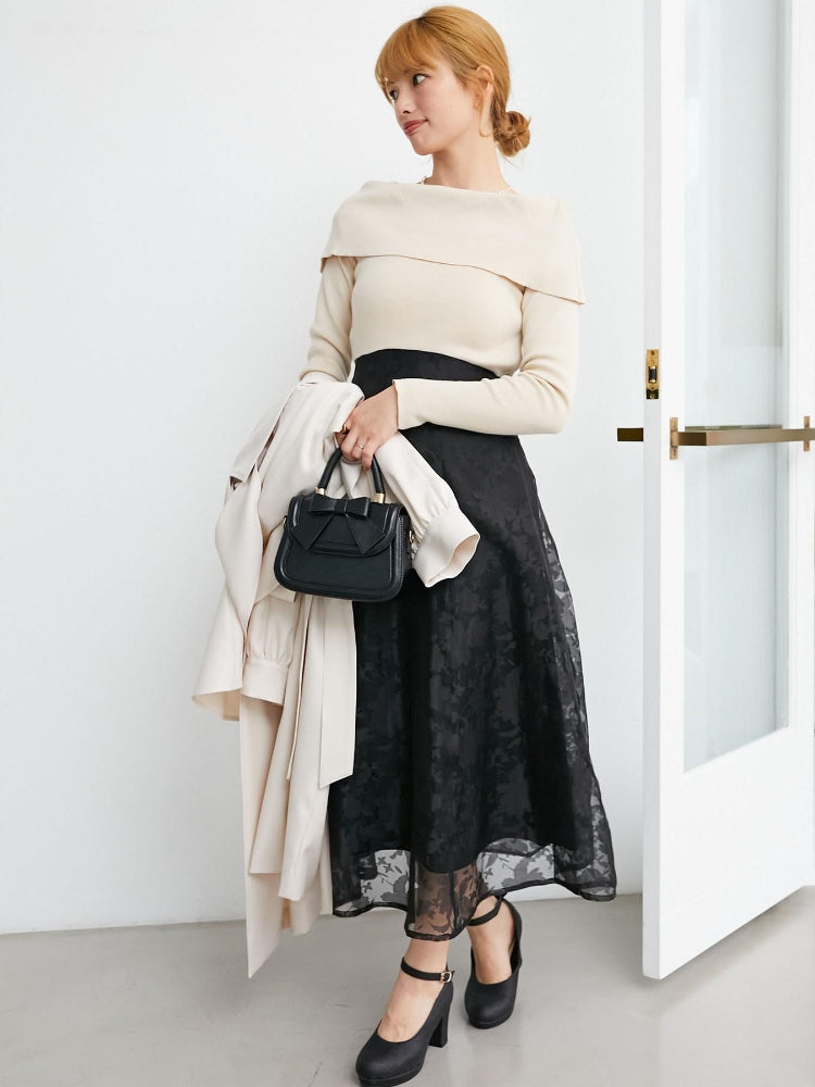 マジェスティックレゴン MAJESTIC LEGON レディニットドッキングワンピース （ホワイト） ホワイト