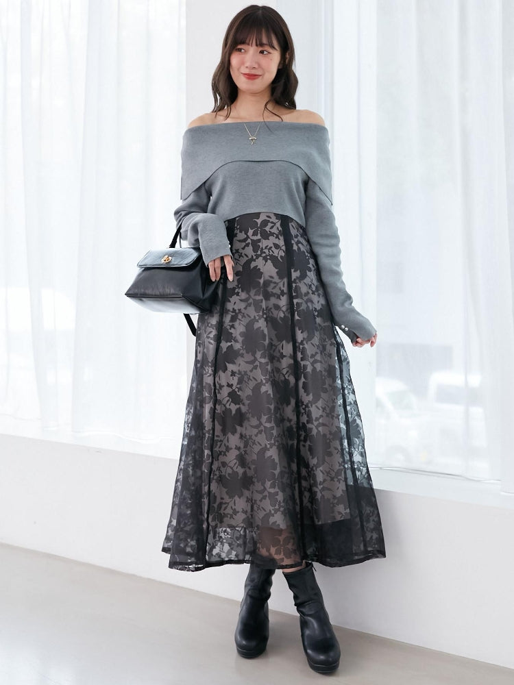 マジェスティックレゴン MAJESTIC LEGON レディニットドッキングワンピース （ホワイト） ホワイト