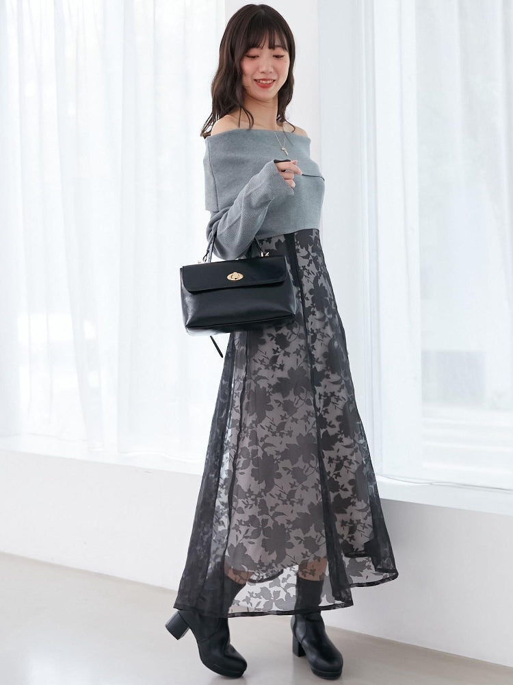 マジェスティックレゴン MAJESTIC LEGON レディニットドッキングワンピース （ホワイト） ホワイト